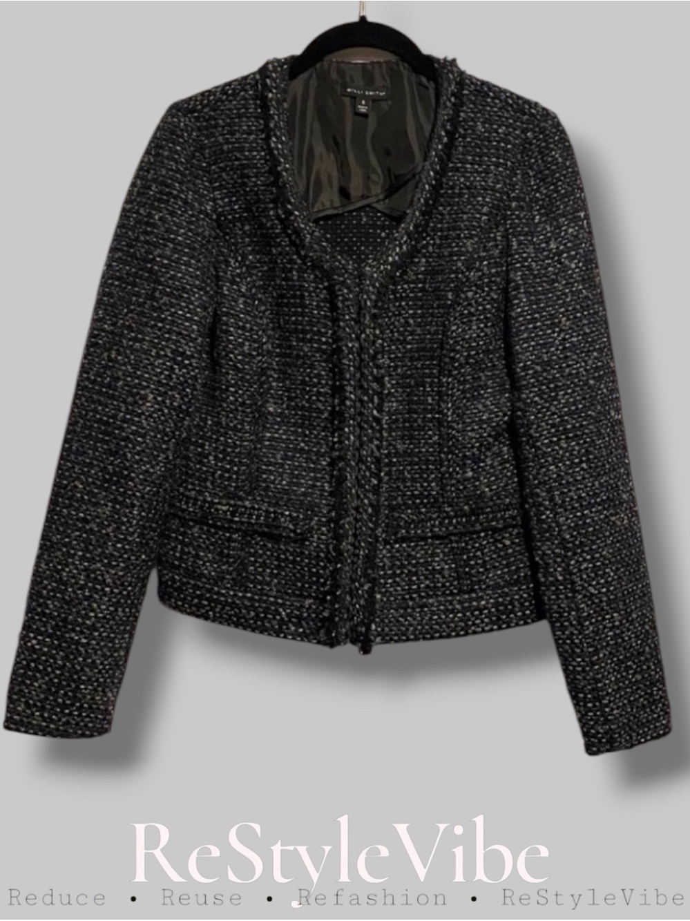 Willi Smith Women’s Size S Jacket Blazer Coat Wool Top Lined Long Sleeve
